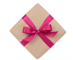Gift wrapped with personal message